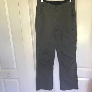 K-Way Technical Design gray convertible hiking pants w/zip off legs, size 8